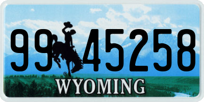 WY license plate 9945258