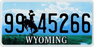 WY license plate 9945266
