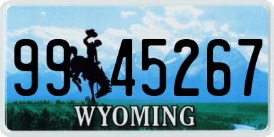 WY license plate 9945267