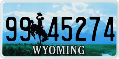 WY license plate 9945274