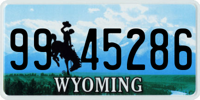 WY license plate 9945286