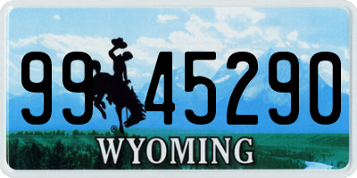 WY license plate 9945290