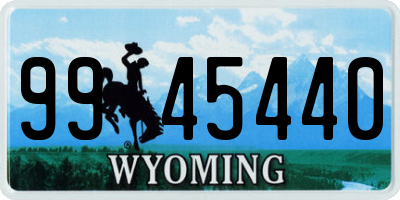 WY license plate 9945440