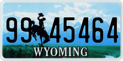 WY license plate 9945464