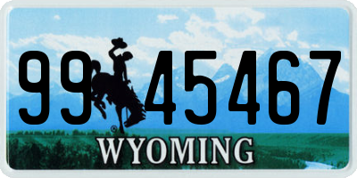 WY license plate 9945467