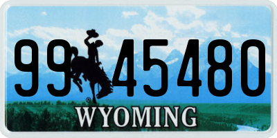 WY license plate 9945480