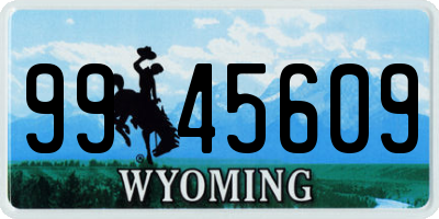 WY license plate 9945609
