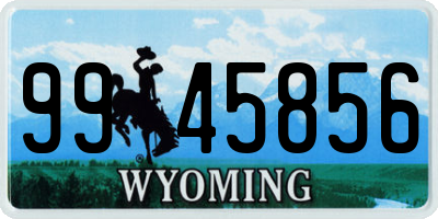 WY license plate 9945856