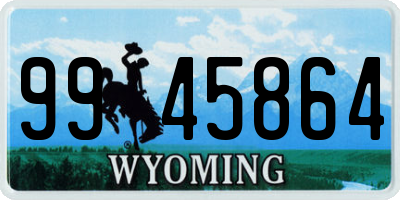 WY license plate 9945864