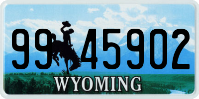 WY license plate 9945902