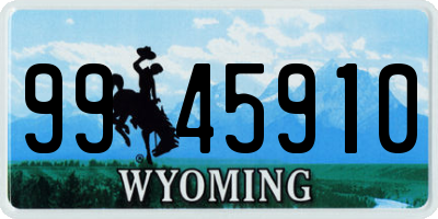 WY license plate 9945910
