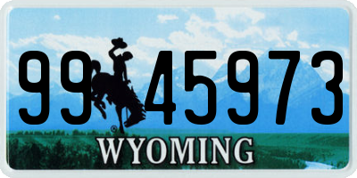 WY license plate 9945973