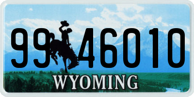 WY license plate 9946010