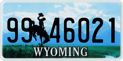 WY license plate 9946021