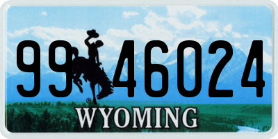WY license plate 9946024