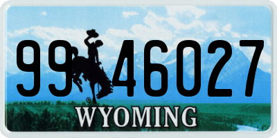 WY license plate 9946027