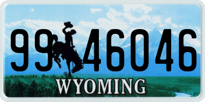 WY license plate 9946046