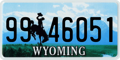 WY license plate 9946051