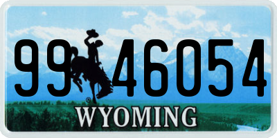 WY license plate 9946054