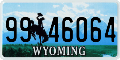 WY license plate 9946064