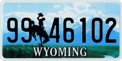 WY license plate 9946102