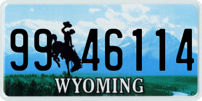 WY license plate 9946114