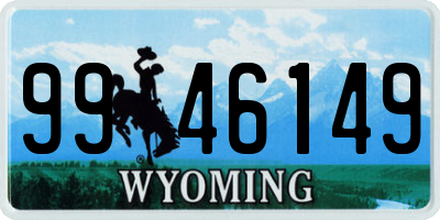 WY license plate 9946149