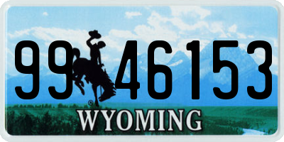 WY license plate 9946153