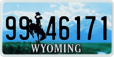 WY license plate 9946171