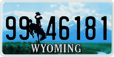 WY license plate 9946181