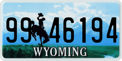 WY license plate 9946194