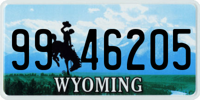 WY license plate 9946205