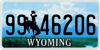 WY license plate 9946206