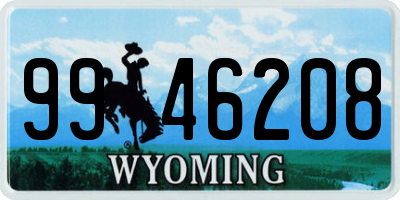WY license plate 9946208