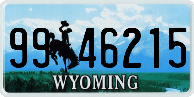 WY license plate 9946215