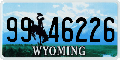 WY license plate 9946226