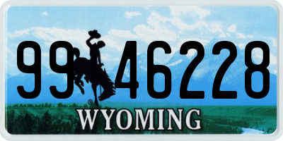 WY license plate 9946228