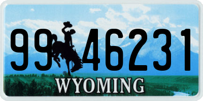 WY license plate 9946231