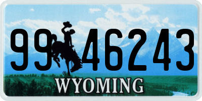 WY license plate 9946243