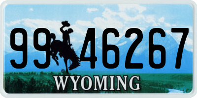 WY license plate 9946267