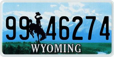 WY license plate 9946274