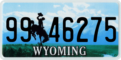 WY license plate 9946275