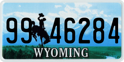 WY license plate 9946284