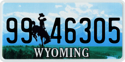 WY license plate 9946305