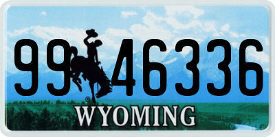 WY license plate 9946336