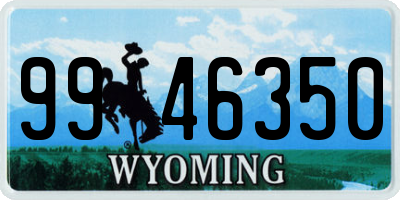 WY license plate 9946350