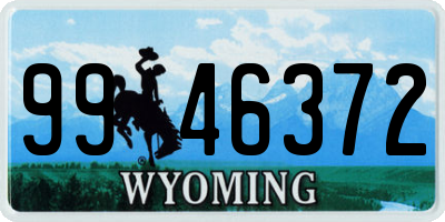WY license plate 9946372