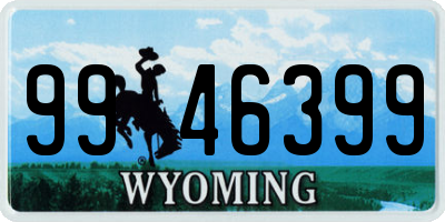 WY license plate 9946399
