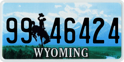 WY license plate 9946424