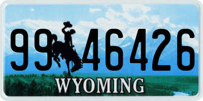 WY license plate 9946426